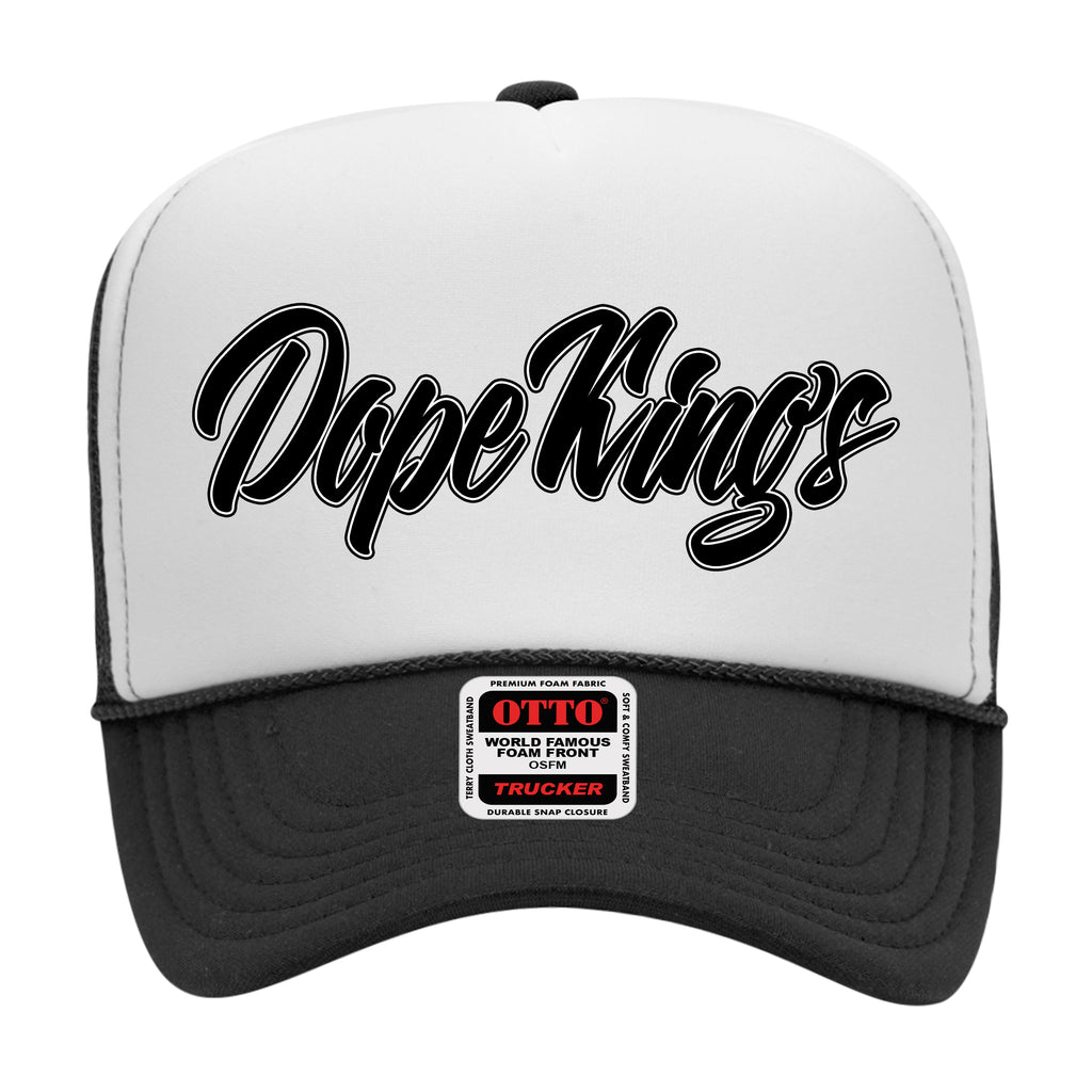 Dope Kings Script Trucker Hat -BLACK
